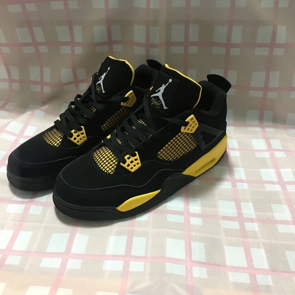 Air Jordan Black and Yellow Sneakers